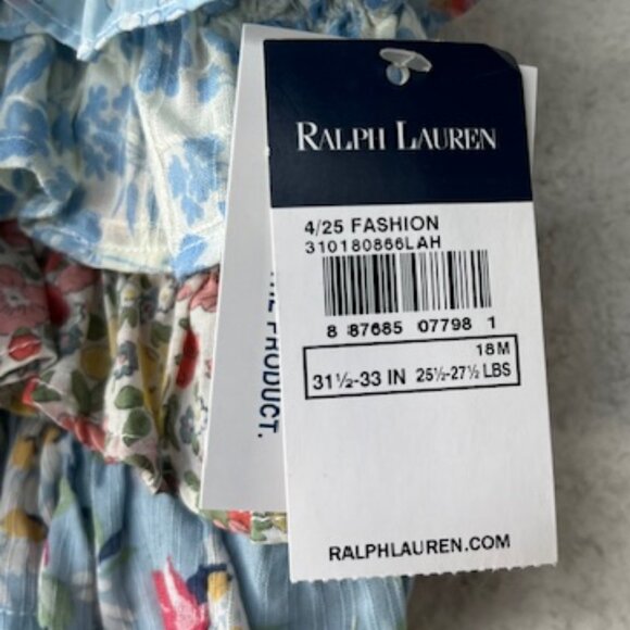 Ralph Lauren Floral Ruffled Baby Romper – new with tags - Picture 4 of 5